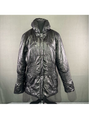Junge Denmark Jacket Women 10 Coat Midi Quilted Parka Thermal Cozy Puffer Black